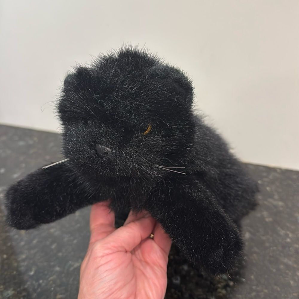 TY VINTAGE 1997 CLASSIC LICORICE BLACK CAT STUFFED ANIMAL PLUSH TOY